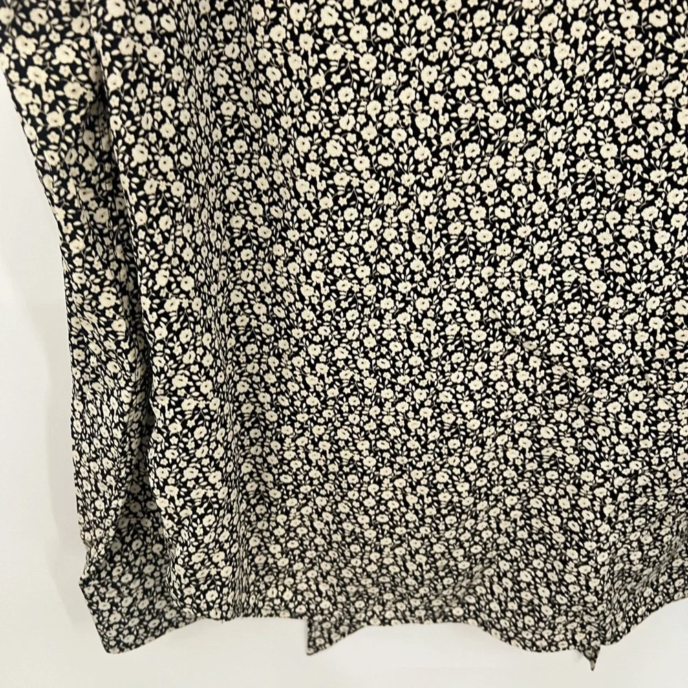 Tory Burch ditsy floral silk tie blouse